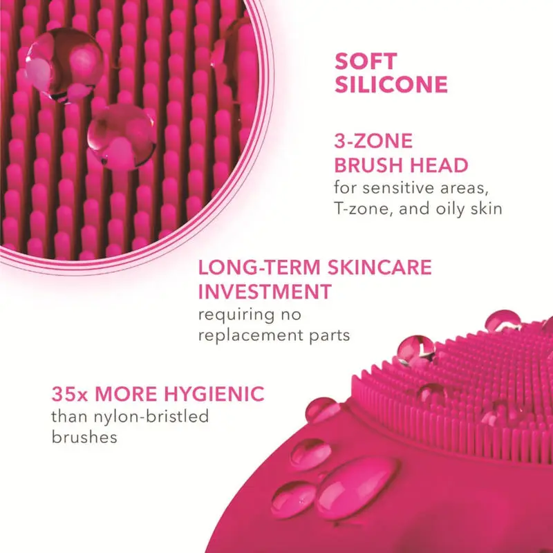 منظف الوجه السيليكون الاهتزازي USB - Rechargeable Silicone Face Brush