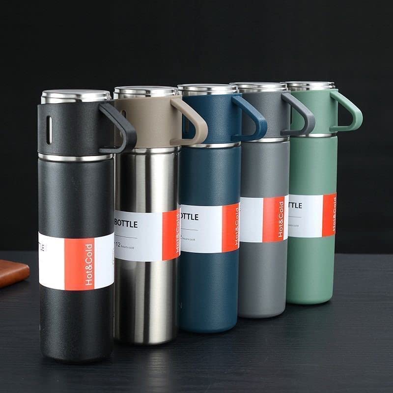 Thermos Flask with Cups