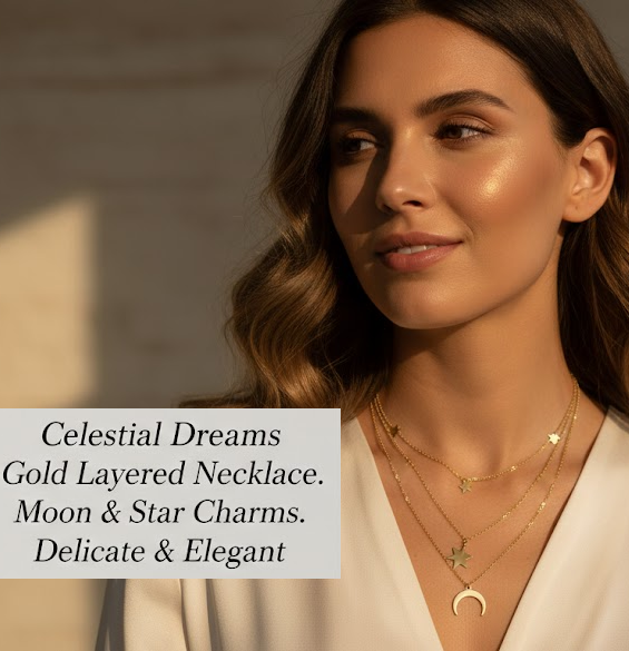 Moon and Star Necklace