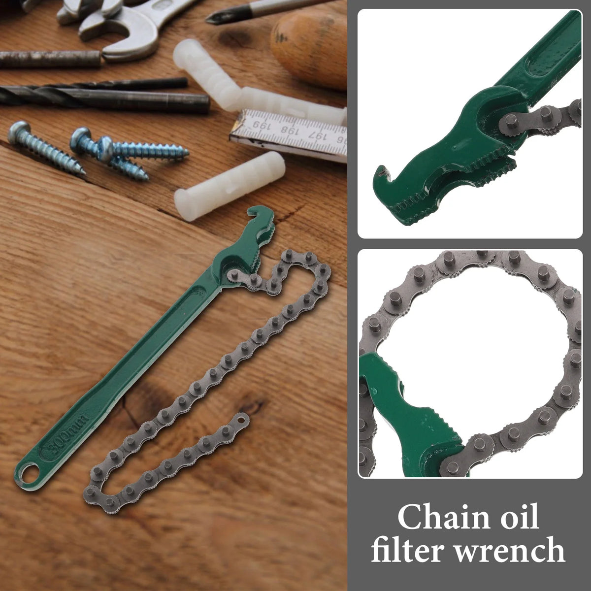 Adjustable 12-Inch Chain Wrench