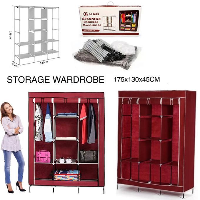 Moyen Armoire à 3 portes رفوف لتخزين الملابس