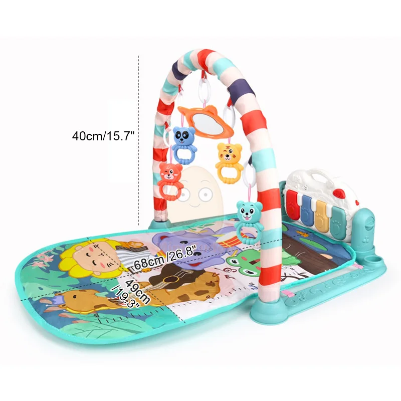 Baby Music Rack سجادة لعب للأطفال مزودة بلوحة مفاتيح البيانو