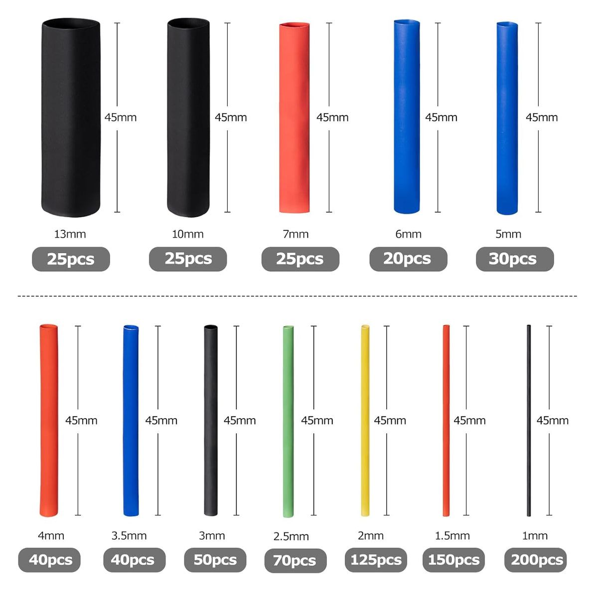 heat shrink tubing kit أنبوب الانكماش الحراري