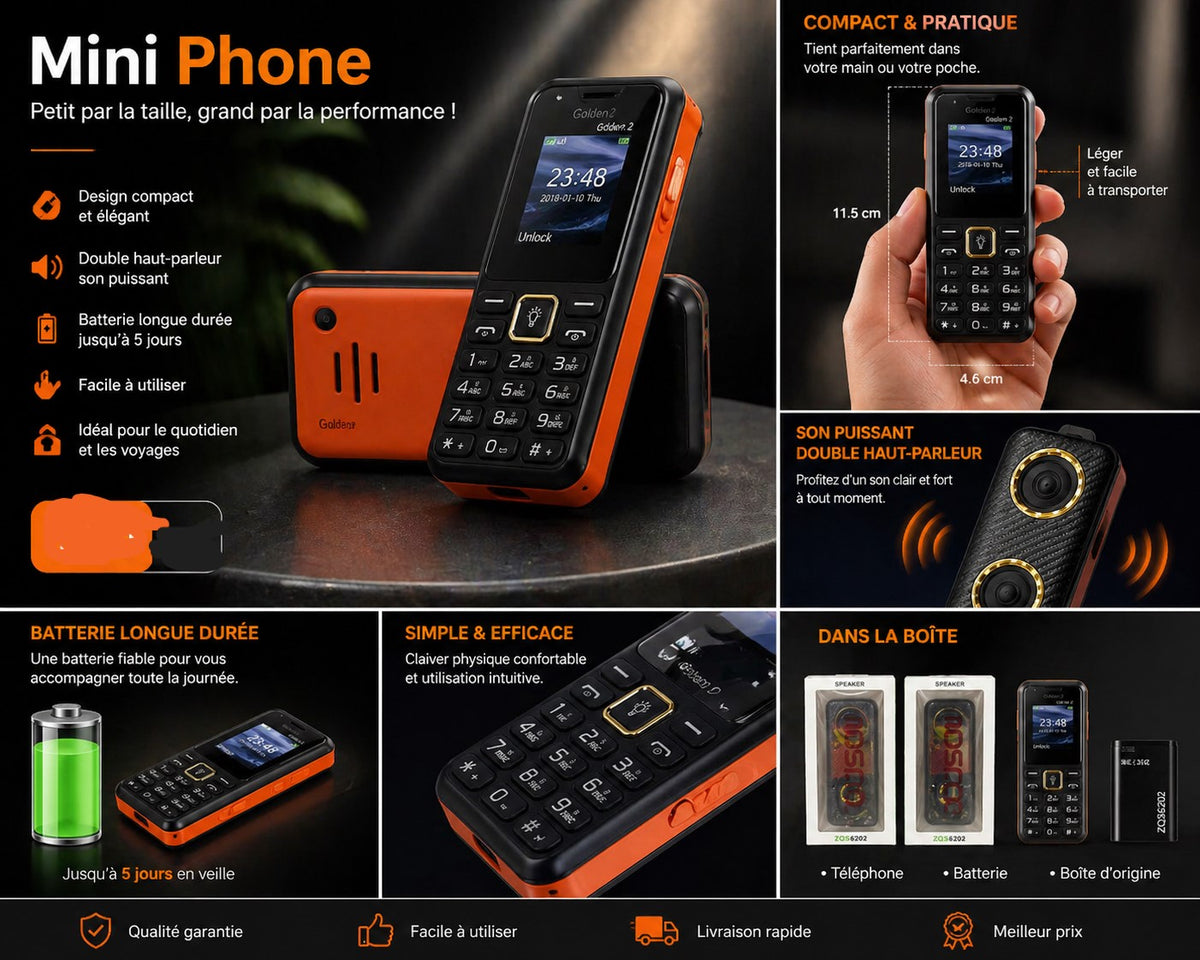 Téléphone portable هاتف المحمول بشاشة1.77