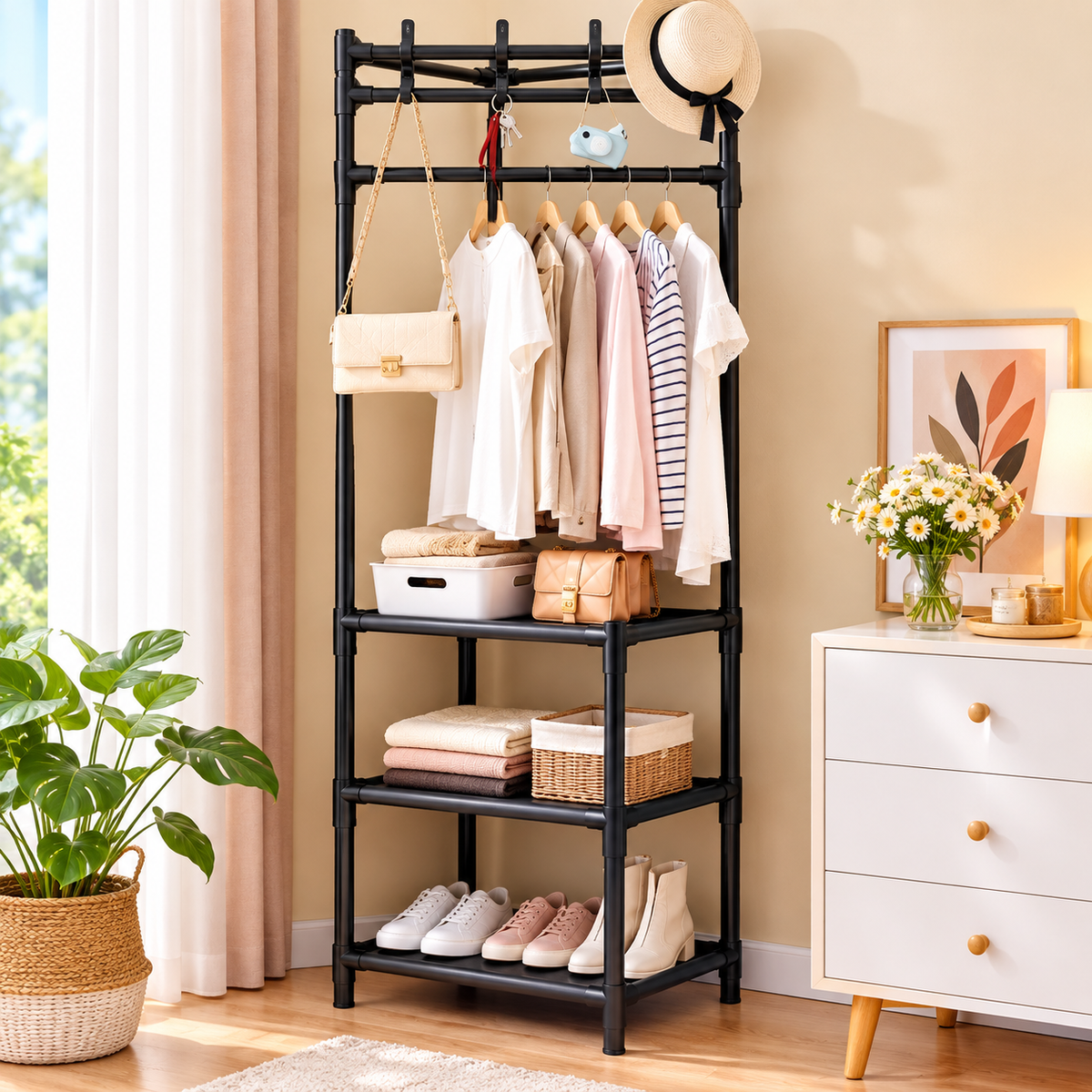 MULTIFUNCTIONAL CORNER علاقة ملابس عملية وأنيقة