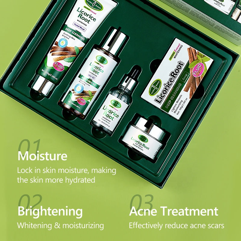Ensemble de soins de la peau hydratant et végétalien Huile مجموعة كريم الوجه المرطب للعناية بالبشرة