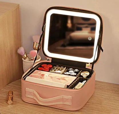 Trousse de Maquillage avec Miroir LED 3 Lumières | MATJARRA