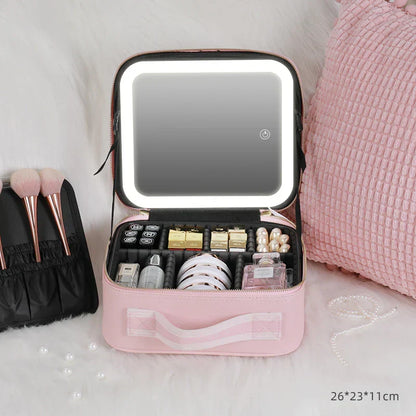 Trousse de Maquillage avec Miroir LED 3 Lumières | MATJARRA
