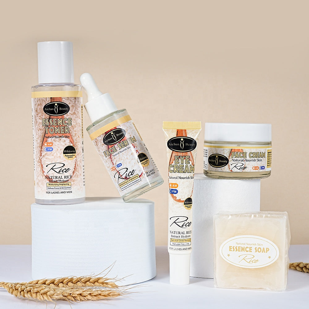 Ensemble de soins de la peau مجموعة العناية بالبشرة من الأرز العضوي