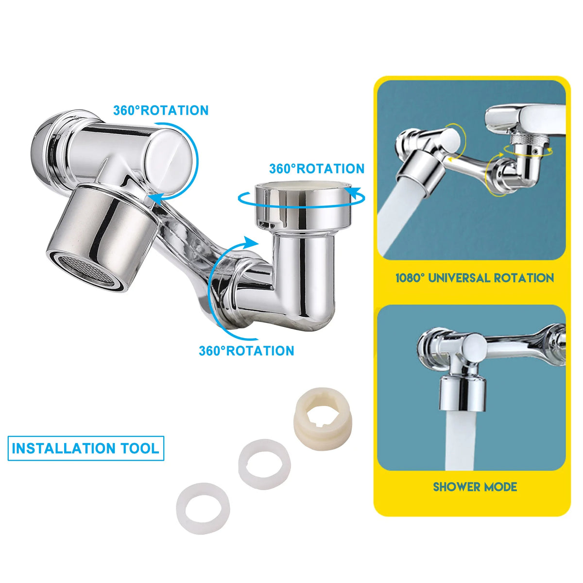 FAUCET SPLASH HEAD صنبور دوار 360