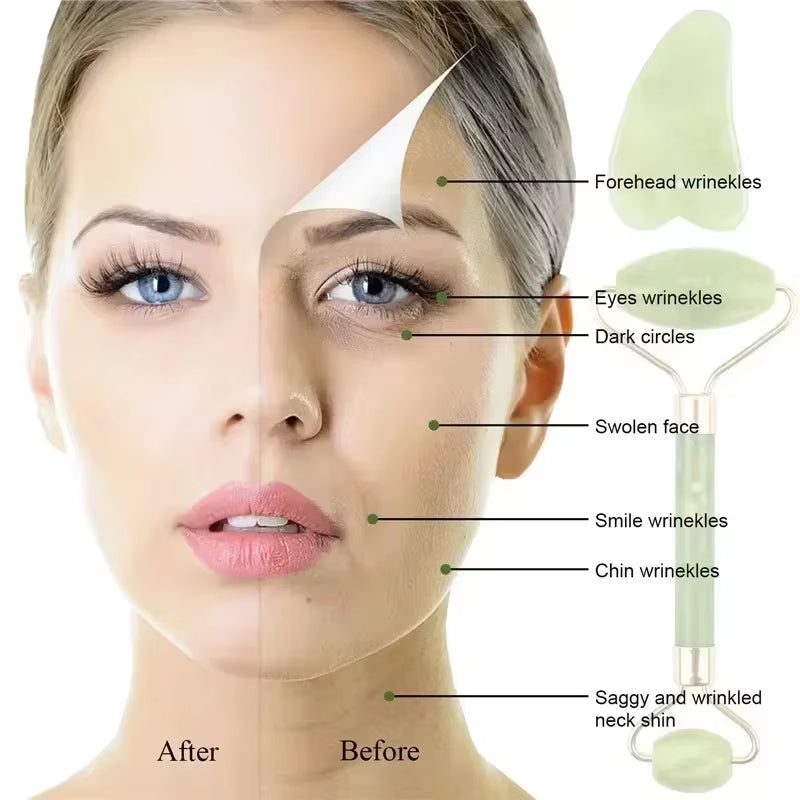 Ensemble de deux rouleaux pour le visage مجموعة من قطعتين من بكرات الوجه
