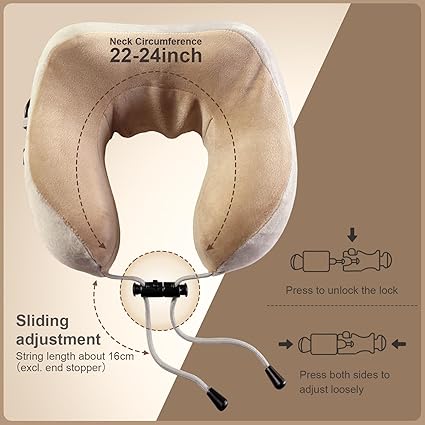 Pillow Massage Pillow U-shape relaxant Rechargeable وسادة تدليك كهربائية للرقبة