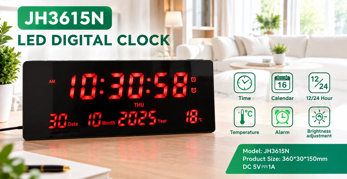 Horloge numérique mur LED ساعة حائط رقمية