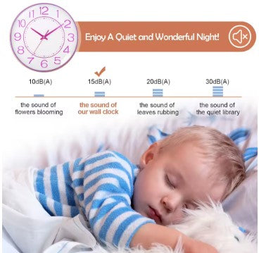 Silent Round Wall Clock ساعة حائط دائرية صامتة