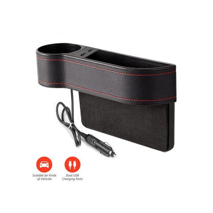 Support pour siège auto USB صندوقي تخزين مع منافذ USB
