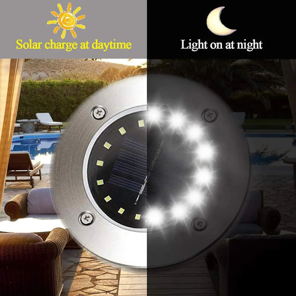 solar powered أضواء بالطاقة الشمسية