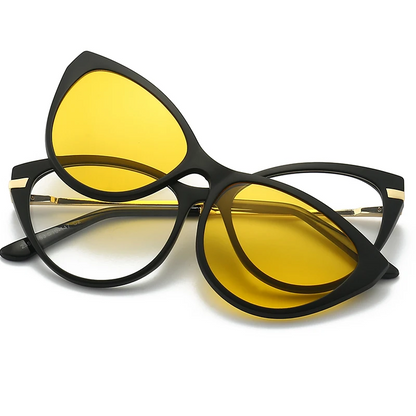 نظارات 5×1 مغناطيسية - Magnetic Clip 5in1 Glasses