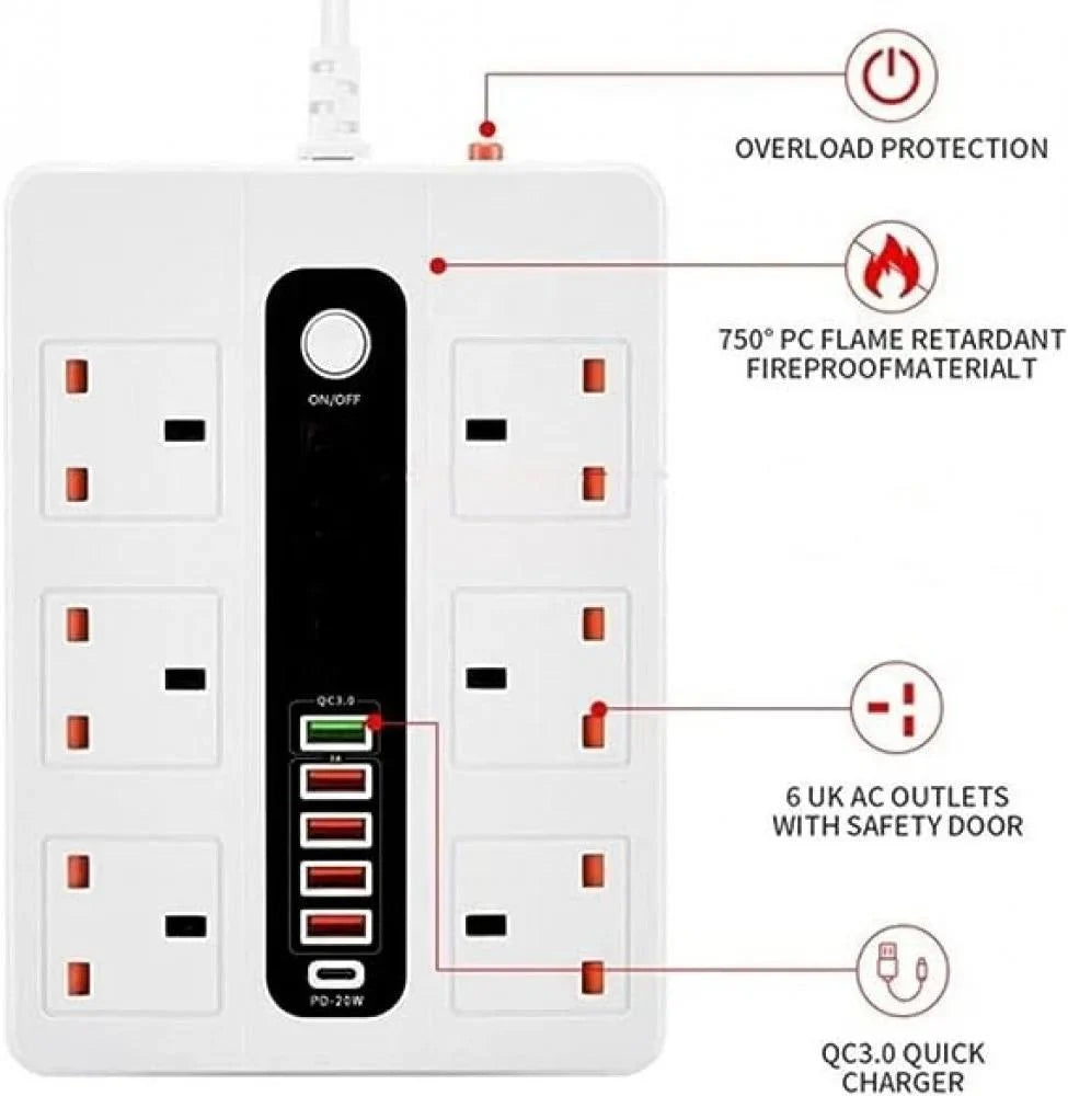 Multi-Socket Power Strip with Timer