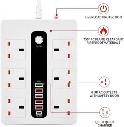 Multi-Socket Power Strip with Timer