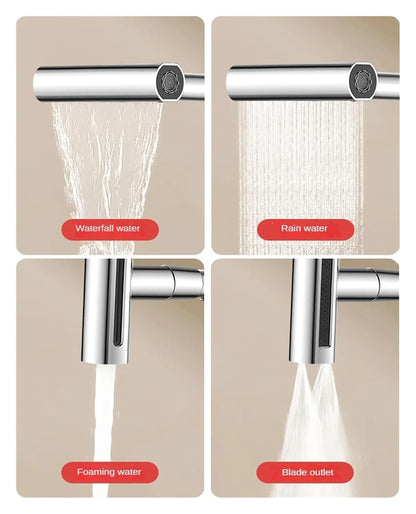 4-in-1 Faucet Head with Multiple Water Modes
