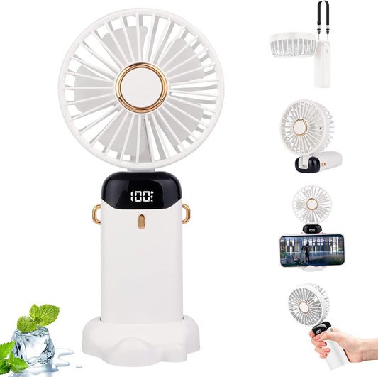 Portable Handheld Fan with LED Display