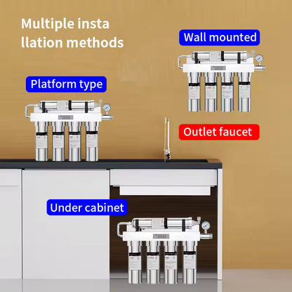 5 Stage Whole House Water Filter System – نظام فلترة المياه المنزلي بخمس مراحل مع غشاء من الستانلس ستيل