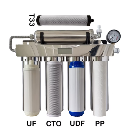 5 Stage Whole House Water Filter System – نظام فلترة المياه المنزلي بخمس مراحل مع غشاء من الستانلس ستيل