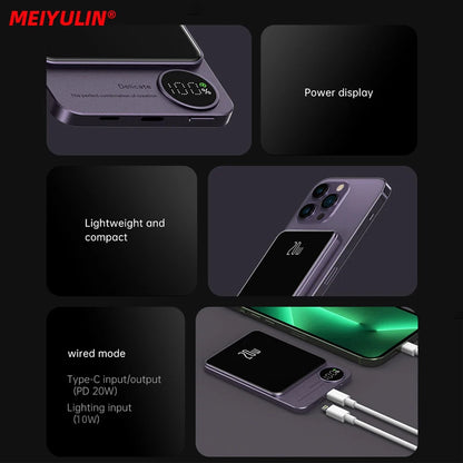 Batterie externe 20000mah شاحن لاسلكي قوة البنك