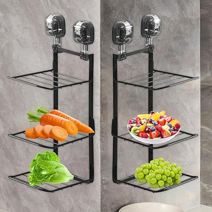 SUCTION CUP TYPE STORAGE RACK رف تخزين قابل للطي متعدد الوظائف