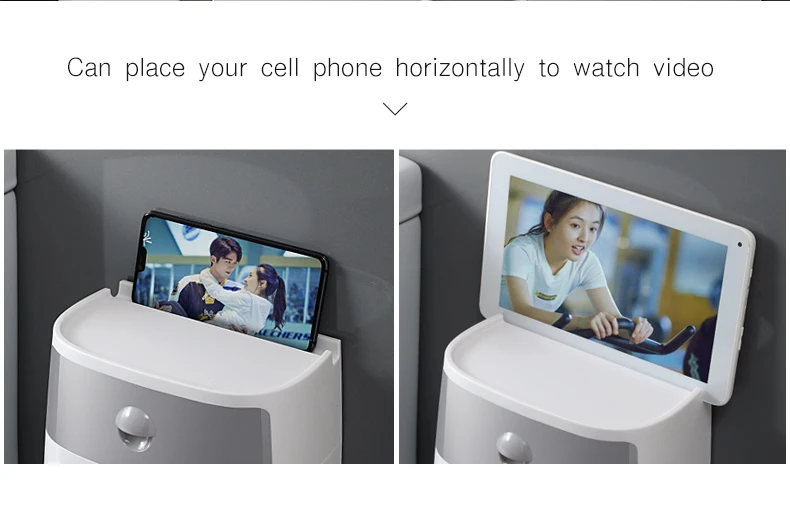 حامل لفة ورق تواليت مثبت على الحائط ، حافظة حامل ورق مرحاض ،Toilet paper holder