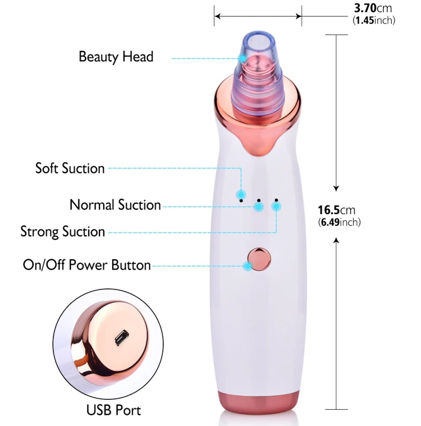 Aspirateur Points Noirs & Nettoyeur de Pores Visage | MATJARRA