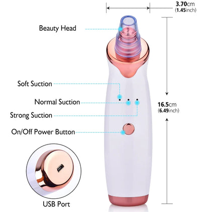 Aspirateur Points Noirs & Nettoyeur de Pores Visage | MATJARRA