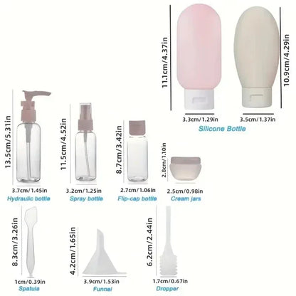 Kit Voyage 11 Flacons Réutilisables Anti-Fuite | MATJARRA