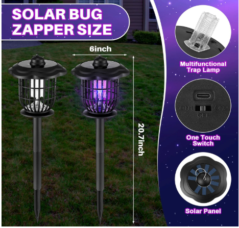 Lampe anti-moustiques à énergie solaire مصباح طارد للبعوض يعمل بالطاقة الشمسية
