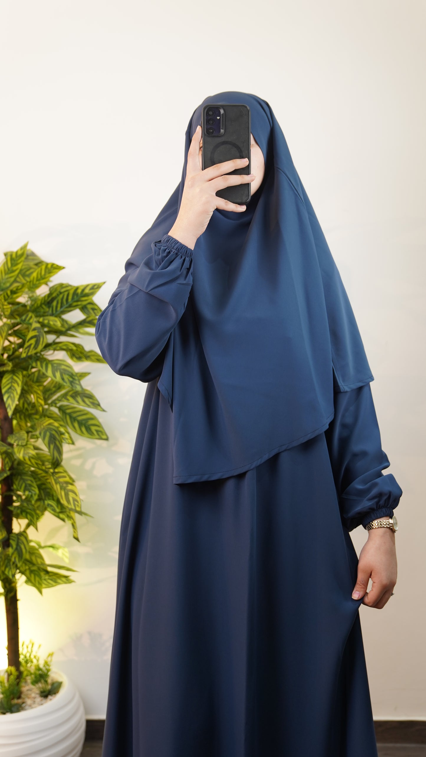 Abaya Femme 2 Pièces pour Prière & Omra – Abaya avec Foulard