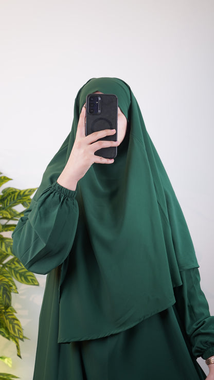Abaya Femme 2 Pièces pour Prière & Omra – Abaya avec Foulard