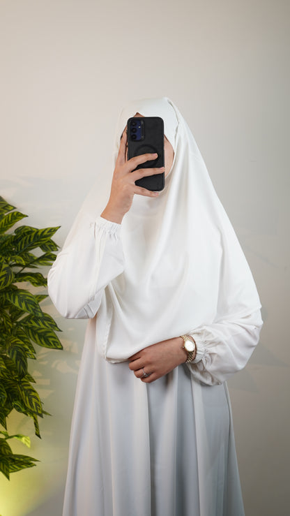 Abaya Femme 2 Pièces pour Prière & Omra – Abaya avec Foulard