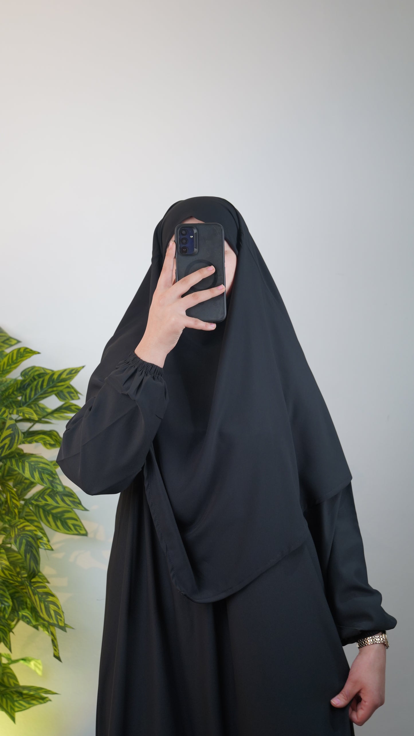 Abaya Femme 2 Pièces pour Prière & Omra – Abaya avec Foulard