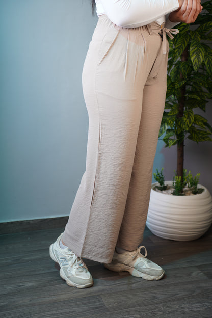 Pantalon Femme Premium en Crêpe Plissé – Élégant & Confortable