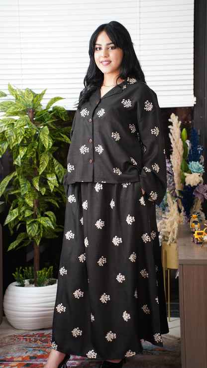 Ensemble Femme Panda en Laine Brodée – Élégant & Confortable