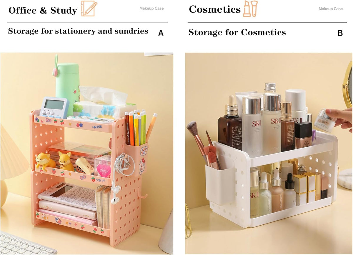 Organiseur de bureau رف بلاستيكي قابل للتكديس للمكتب