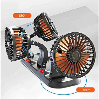 Ventilateur 3 têtesمبرد سيارة دوار بثلاثة رؤوس