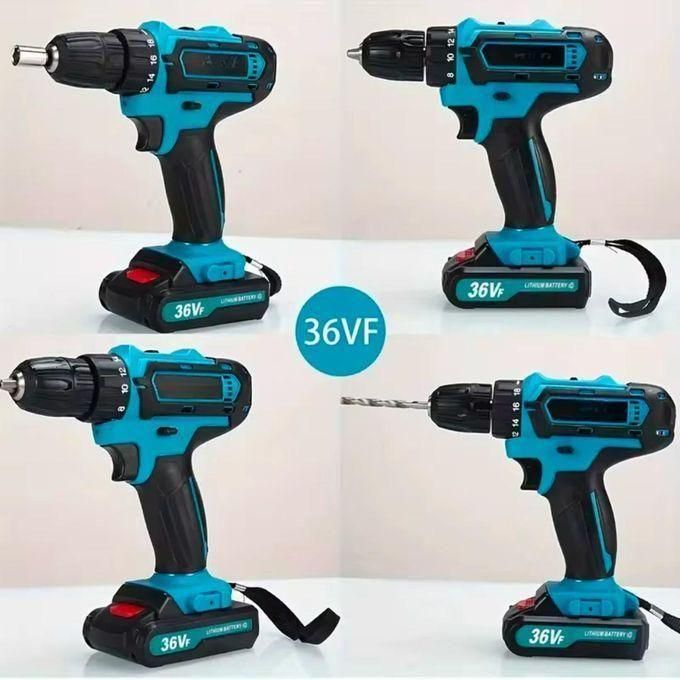 Perceuse Visseuse 36V مثقاب لاسلكي 36 فولت مع بطاريتين وملحقات