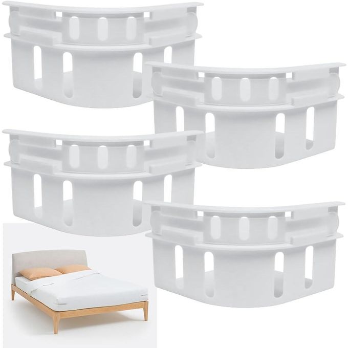 Kit de 4 Pinces d'Angle مثبتات سرير مانعة للانزلاق مع شرائط سيليكون