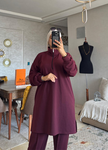 Survêtement Femme en Tissu Moutonné – Ensemble Confortable & Tendance