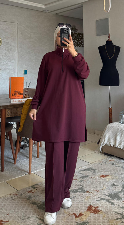 Survêtement Femme en Tissu Moutonné – Ensemble Confortable & Tendance