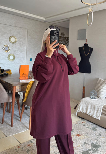 Survêtement Femme en Tissu Moutonné – Ensemble Confortable & Tendance