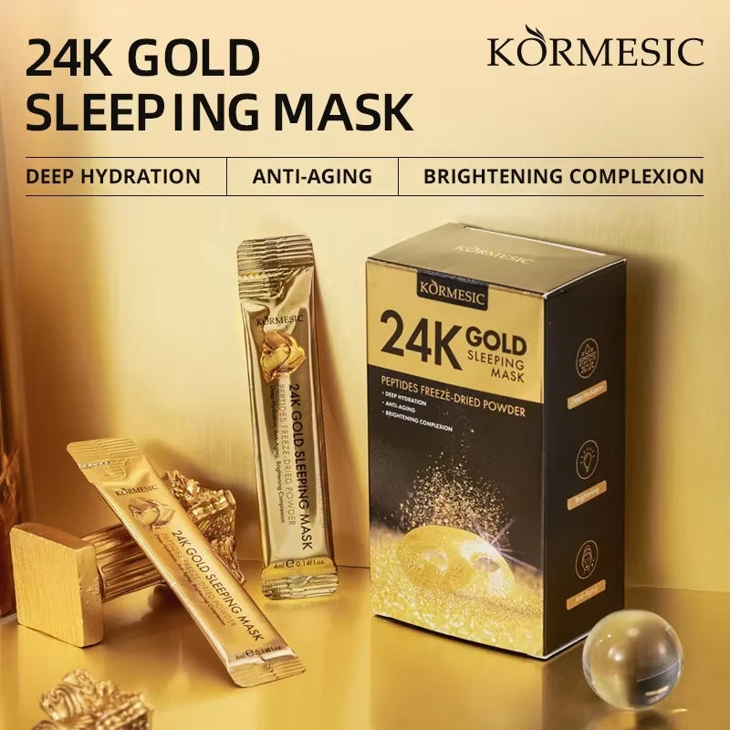 Masque de nuit à l'or 24 carats قناع الوجه الليلي بالذهب عيار 24 قيراطًا