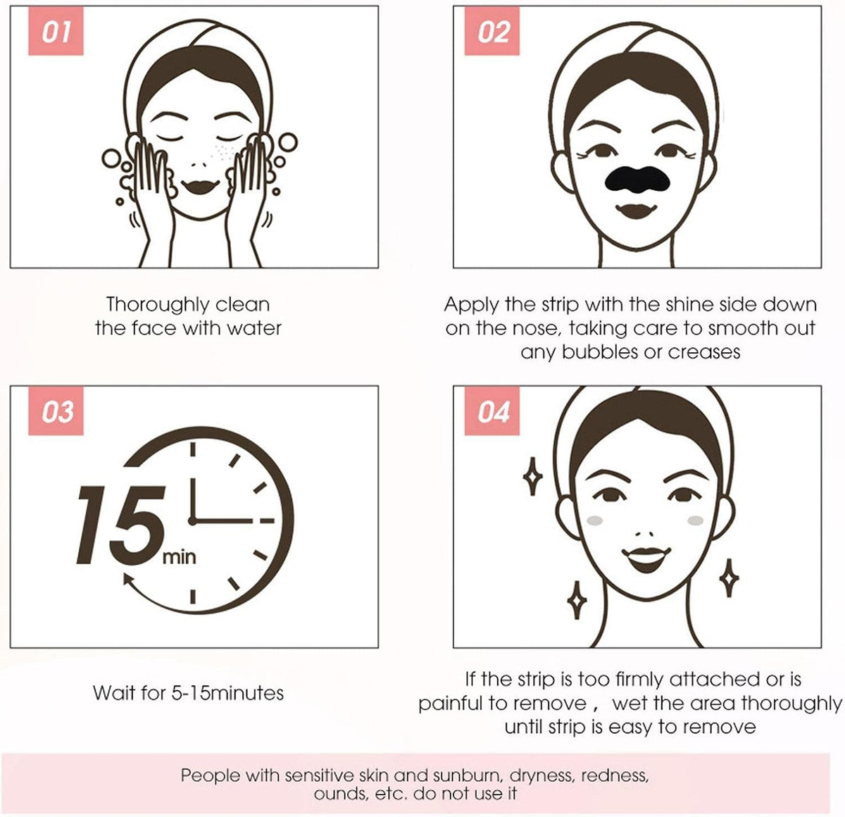 masque de nez purifiant شرائط تنظيف للرؤوس السوداء