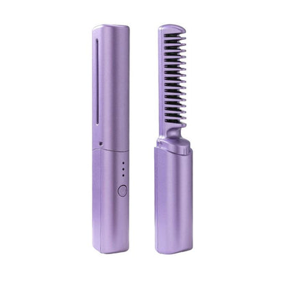 Mini lisseur à Cheveux فرشاة تمليس شعر لاسلكية 2 في 1،